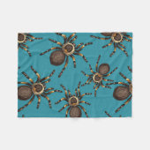 Tarantula op blauw fleece deken (Voorkant (Horizontaal))