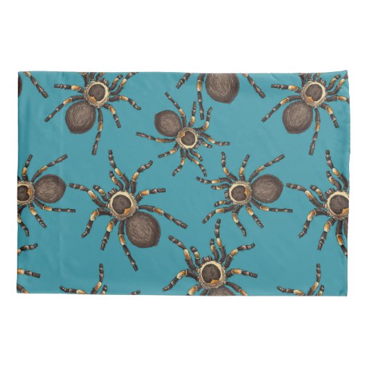 Tarantula op blauw kussensloop (Achterkant-Links)