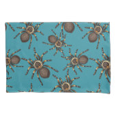 Tarantula op blauw kussensloop (Voorkant-Links)