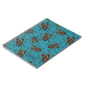 Tarantula op blauw notitieboek (Linkerzijde)