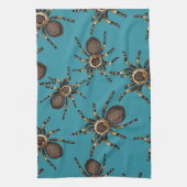 Tarantula op blauw theedoek (Verticaal)
