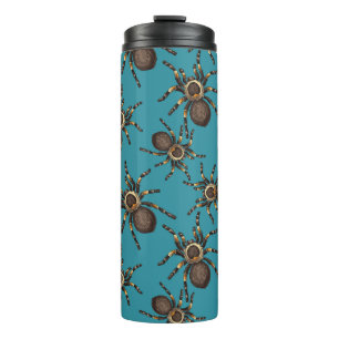 Tarantula op blauw thermosbeker