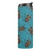 Tarantula op blauw thermosbeker (Gedraaid links)