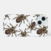 Tarantula op wit iPhone 15 case (Achterkant horizontaal)