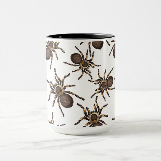 Tarantula op wit mok (Midden)
