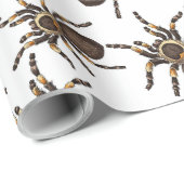 Tarantula op wit verpakkingspapier cadeaupapier (Rol Hoek)