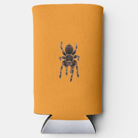 Tarantula oranje seltzer blikjeskoeler (Voorkant)