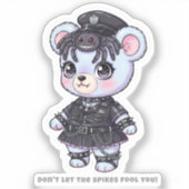 Tarantula Police Bear - Spiky Accessories & Cute  Sticker (Voorkant)