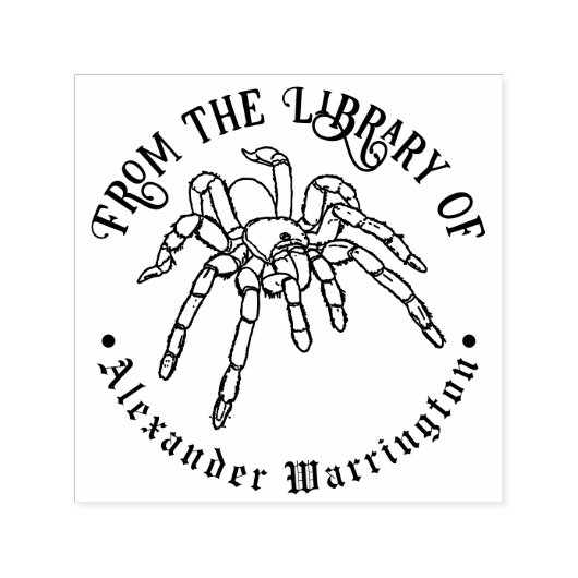Tarantula Spider #2 Gothic Bibliotheek Boeknaam Zelfinktende Stempel (Design)