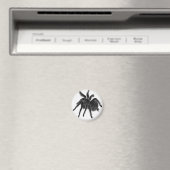 Tarantula Spider Black White Magnet (Insitu (Vaatwasser))