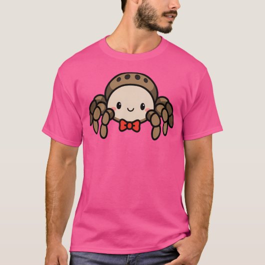 Tarantula Spider Kawaii Bow Stropdas Zoo Dagtrip B T-shirt (Voorkant)