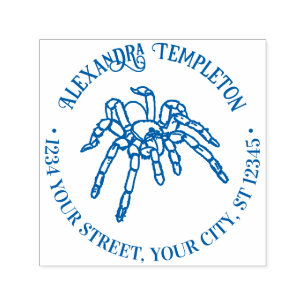 Tarantula Spin #2 Goth Naam Retouradres Zelfinktende Stempel