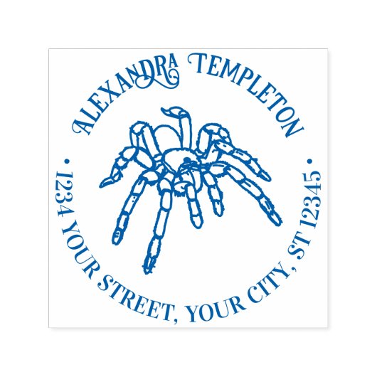 Tarantula Spin #2 Goth Naam Retouradres Zelfinktende Stempel (Design)