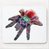 Tarantula spin, arachnid, grote blauwe/rode spin muismat (Voorkant)
