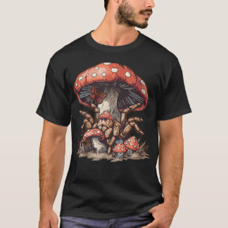 Tarantula Spin Cottagecore Esthetiek Paddenstoelen T-shirt