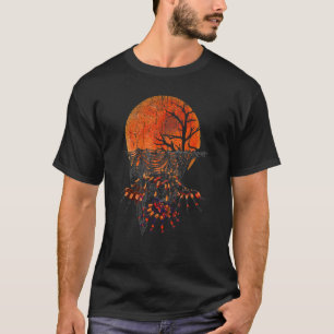 Tarantula Spin Volle Maan Dier Arachnid Spin T-shirt