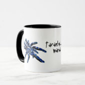 Tarantula, tarantul-mania, grote blauwe spin mok (Voorkant links)