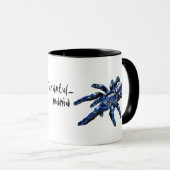 Tarantula, tarantul-mania, grote blauwe spin mok (Voorkant rechts)