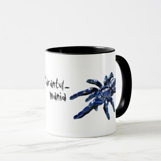 Tarantula, tarantul-mania, grote blauwe spin mok (Voorkant rechts)