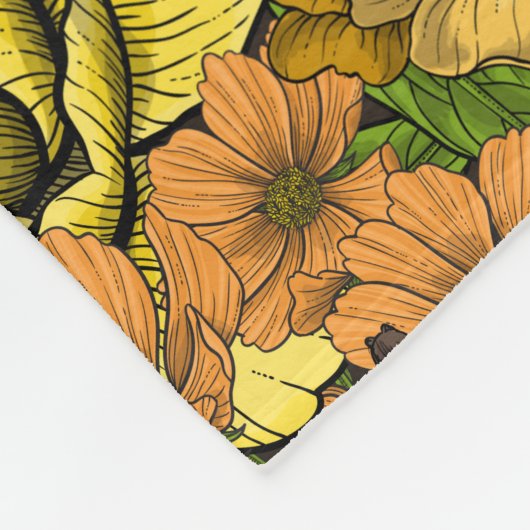 Tarantula tuin 1 fleece deken (Hoek)