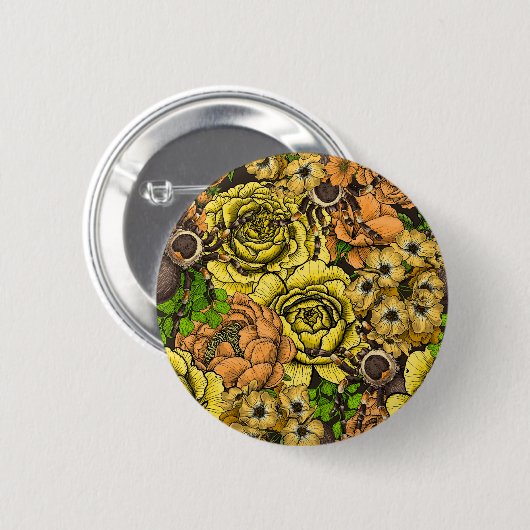 Tarantula tuin 1 ronde button 5,7 cm (Voorkant /achterkant)