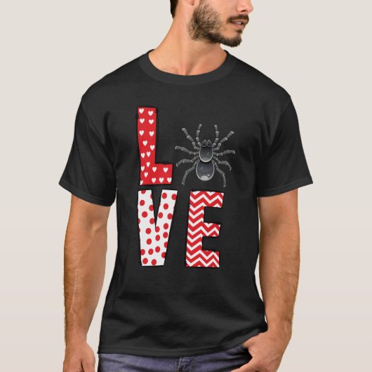 Tarantula Valentines Day Love Valentine Cute Heart T-shirt (Voorkant)