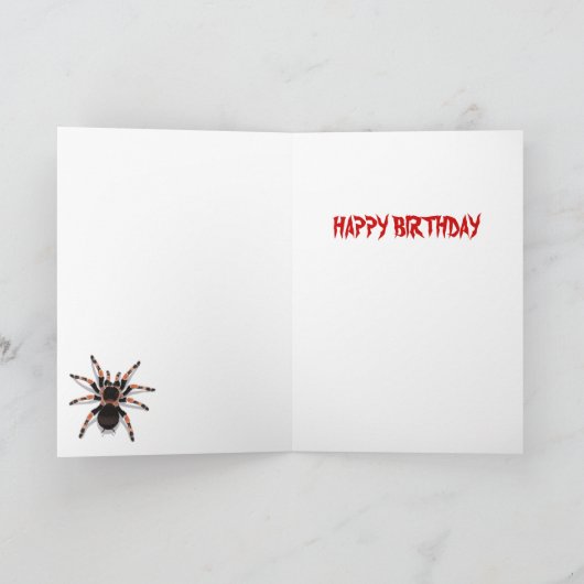 Tarantula Verjaardag Kaart (Binnen)