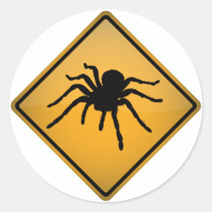Tarantula-waarschuwingsbord Ronde Sticker