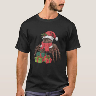 Tarantula Xmas Decoratie Santa Hat Tarantula Chri T-shirt