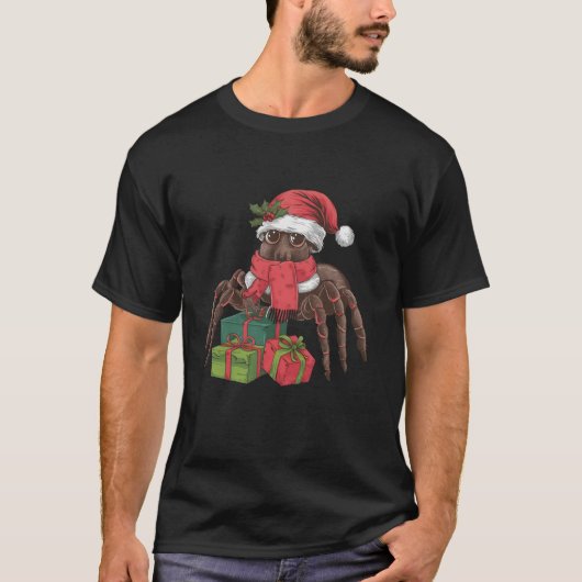 Tarantula Xmas Decoratie Santa Hat Tarantula Chri T-shirt (Voorkant)