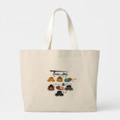 Tarantula's van de Wereld Cute Informatief Kawaii Grote Tote Bag (Achterkant)
