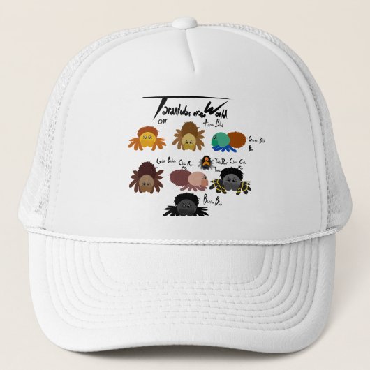 Tarantula's van de Wereld Mopige Spin  Trucker Pet (Voorkant)