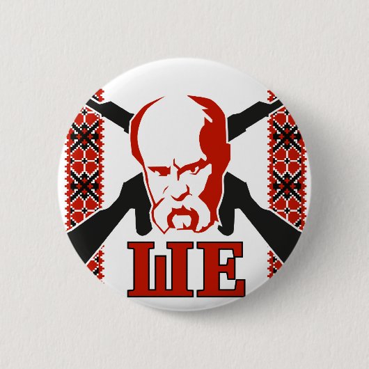 Taras Shevchenko Ronde Button 5,7 Cm (Voorkant)