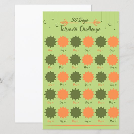 Tarawih gebeden uitdaging (Voorkant / Achterkant)