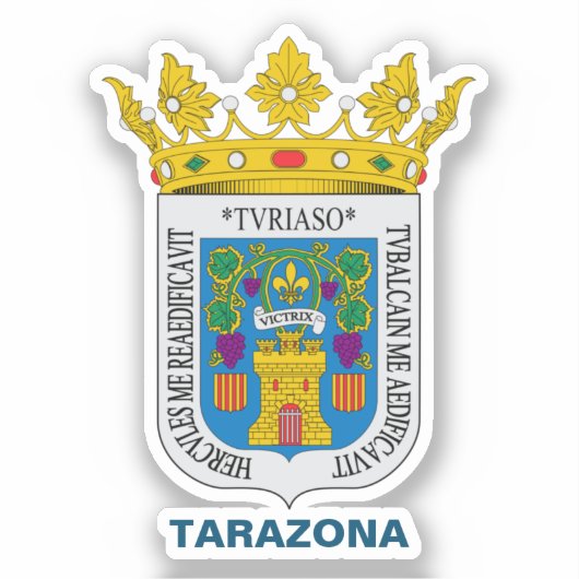 Tarazona (Aragón, Spanje), wapenschild Sticker (Voorkant)