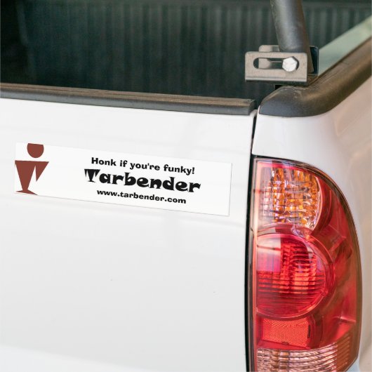 Tarbender, als je funky bent. bumpersticker (Op Truck)