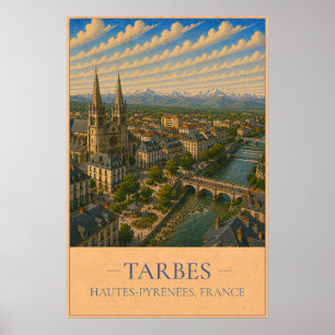 Tarbes, Frankrijk – Oude Reisposter Poster
