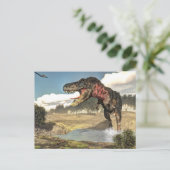 Tarbosaurus dinosaur - 3D rendering Briefkaart (Staand voorkant)