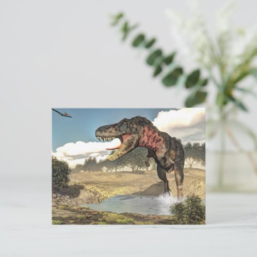 Tarbosaurus dinosaur - 3D rendering Briefkaart (Staand voorkant)