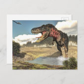 Tarbosaurus dinosaur - 3D rendering Briefkaart (Voorkant / Achterkant)