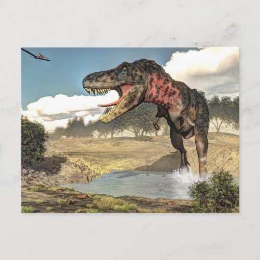 Tarbosaurus dinosaur - 3D rendering Briefkaart (Voorkant)