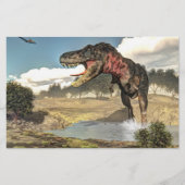 Tarbosaurus dinosaur - 3D rendering Briefpapier (Voorkant)