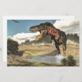 Tarbosaurus dinosaur - 3D rendering Briefpapier (Voorkant / Achterkant)