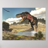 Tarbosaurus dinosaur - 3D rendering Poster (Voorkant)