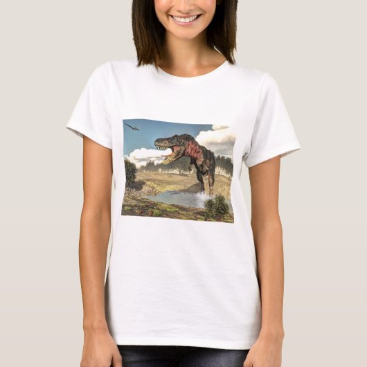 Tarbosaurus dinosaur - 3D rendering T-shirt (Voorkant)