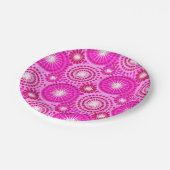 tarbursts en pinwheels, orchidee en magenta papieren bordje (Gekanteld)