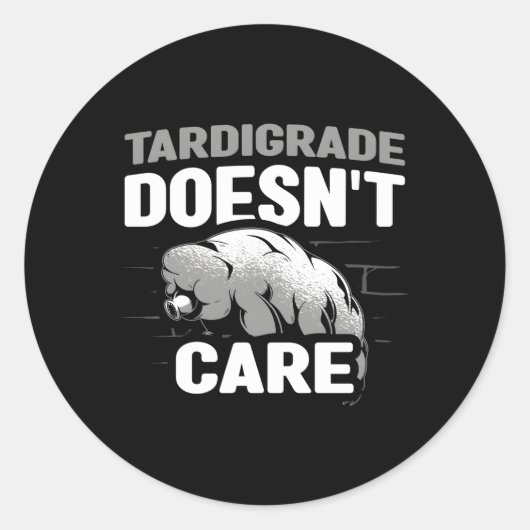 Tardigrade geeft niet om wetenschap Tardigrade Ronde Sticker (Voorkant)