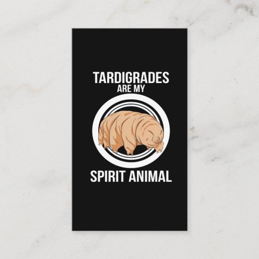 Tardigrade Gift Microbiology Water Beer Bioloog Visitekaartje (Voorkant)