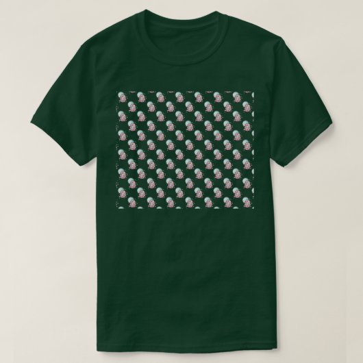 Tardigrade in ruimte wit patroon t-shirt (Design voorkant)