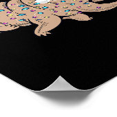 Tardigrade Kerstwater Beer Microbioloog Fun Poster (Hoek)